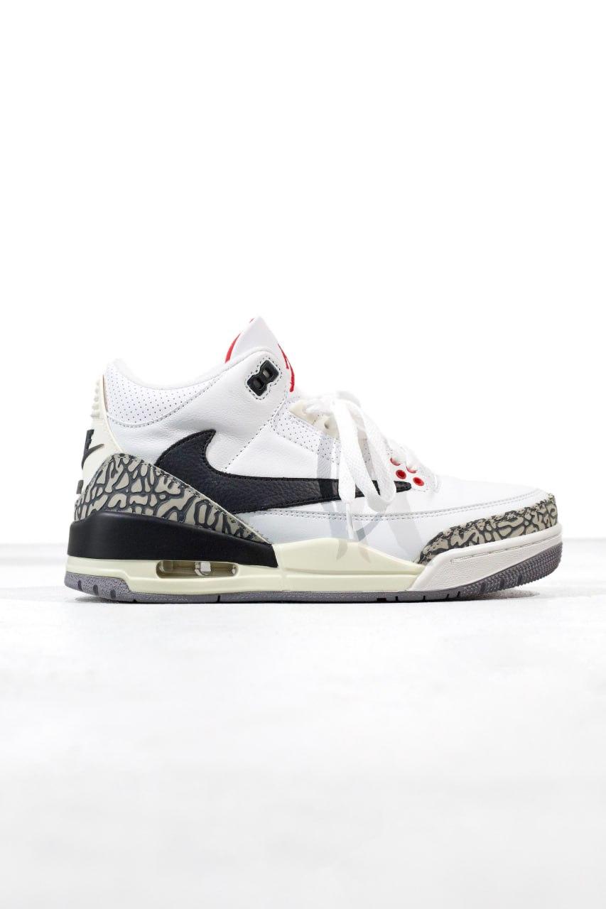 Кросівки чоловічі білі Nike Air Jordan 3 Retro White Brown (15636)