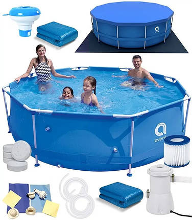 Круглий каркасний басейн Avenli 305 x 76 см (19в1) розширена комплектація "SC 17798, фото 1