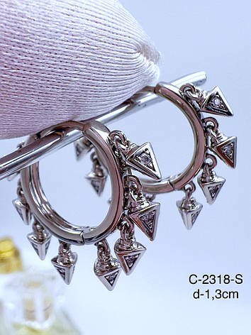 Сережки Xuping родій, фото 1