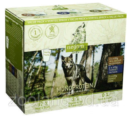 95757 Isegrim Pouch Roots Multipack I Monoprotein, 6х410 гр