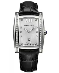 03952AA01DIA black leather strap Жіночий наручний годинник Aerowatch