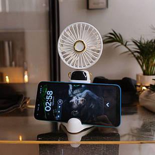 Вентилятор ручний 5 режимів USB рожевий, мінівентилятор з акумулятором, карманний вентилятор маленький