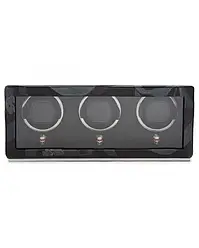 Футляр для годинника, мувер для годинника наручних 493602 Memento Mori Triple Winder WOLF Black