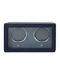 Скринька для наручних годинників, мувер для годинника 461217 Cub Double Winder with Cover WOLF Navy