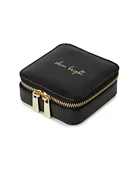 886002 Square Zip Jewelry Case - Black Wolf