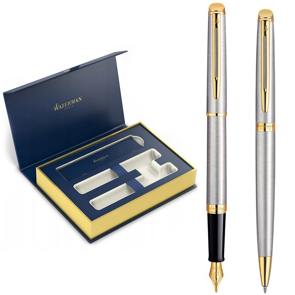 Набір Waterman HEMISPHERE Stainless Steel GT FP+BP (перший + кульковий), фото 1