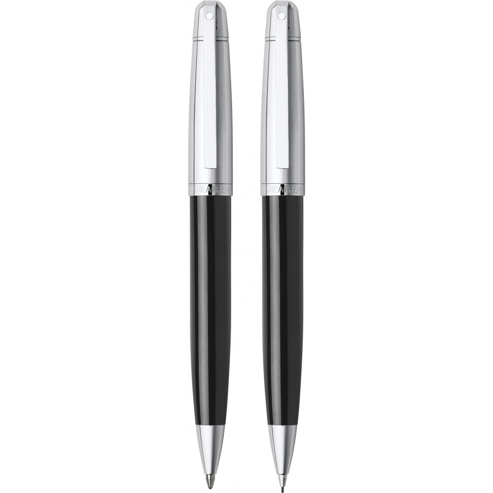 Набір Sheaffer Gift Collection 500 Chrome/Glossy Black CT (кулькова ручка + олівець), фото 1