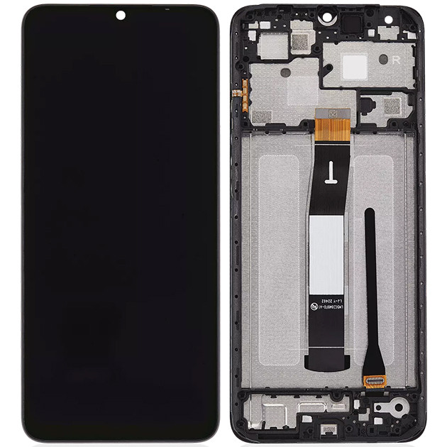 Дисплей Xiaomi Redmi 12C/Redmi 11A у зборі із сенсором і рамкою black (оригінал завод)