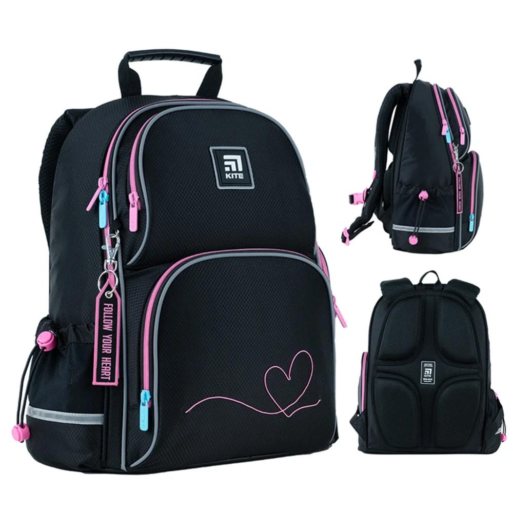 Рюкзак Kite шкільний мод 702 Heart K24-702M-1 (LED) 38*28*15см