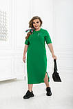Базова сукня-футболка з розрізом Тканина кулір Розміри 46-48,50-52,54-56,58-60,62-64,66-68, фото 3