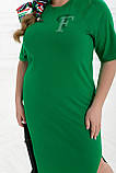 Базова сукня-футболка з розрізом Тканина кулір Розміри 46-48,50-52,54-56,58-60,62-64,66-68, фото 2