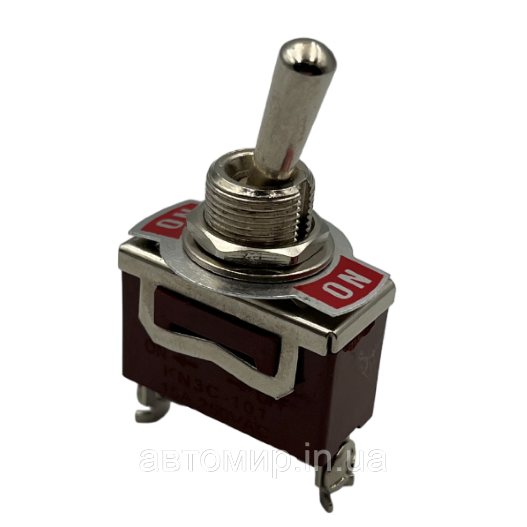 Автомобільний тумблер-кнопка червоного кольору 12-220В, 2 положення FL-47889, фото 1