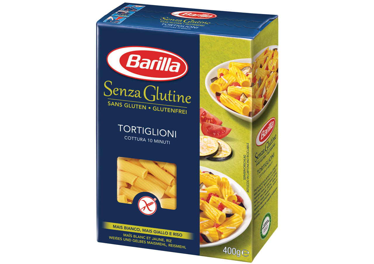 Макарони без глютену Barilla «Tortiglioni» Senza Glutine (макарони трубочки барилла) 400 р.