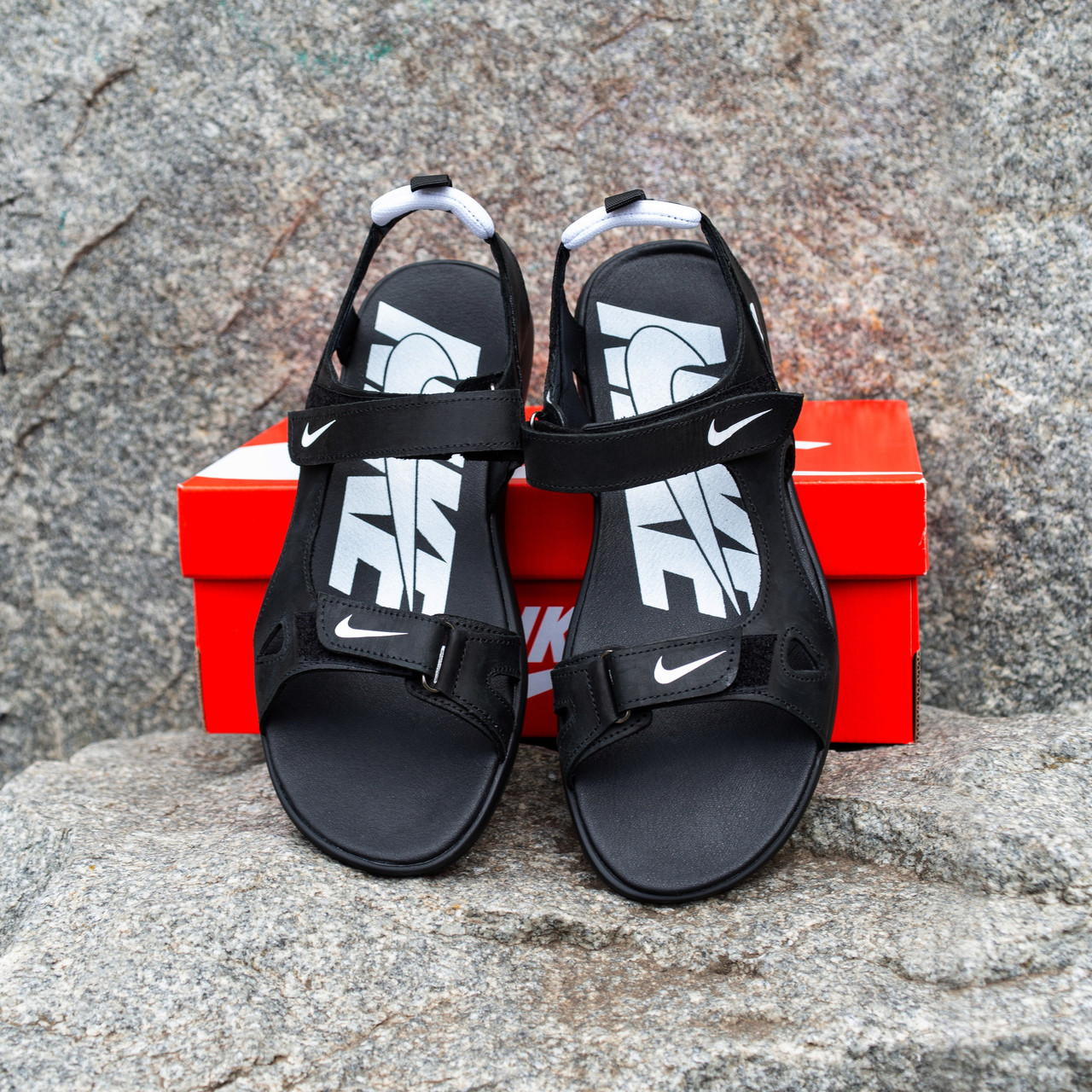 Чоловічі сандалії Nike чорні повномірні сандалі 45 29.5 см