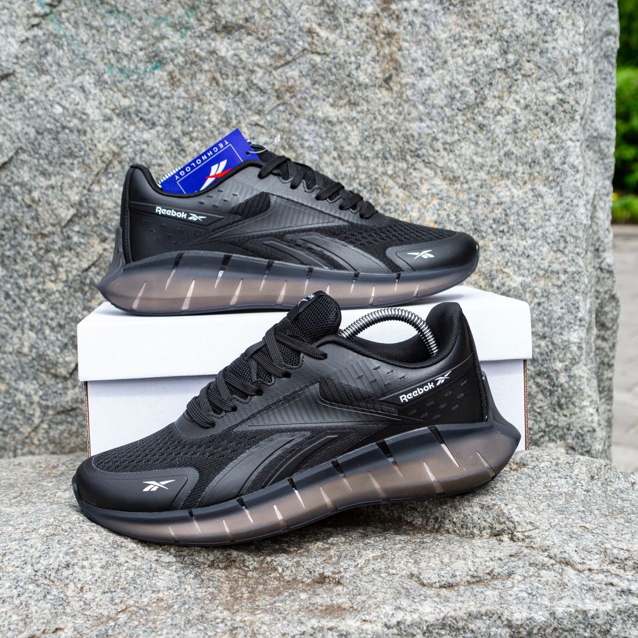 РОЗПРОДАЖ Чоловічі Кросівки Reebok Zig Kinetica чорні, фото 1