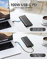 Павербанк Veger T130 25000mAh вихід PD130W вхід 5-20V/3.25A (100W-PD), фото 2