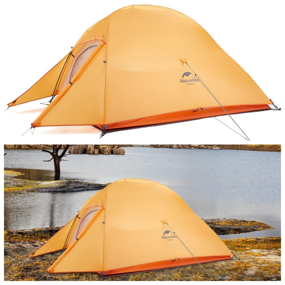 Надлегкий тримісний намет з футпринтом Naturehike Cloud Up 3, Orange (NH18T030-T)