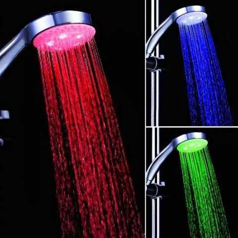 Лійка для душу світлодіодна фарбує потік у 3 кольори Shower head AND XL-903, фото 1