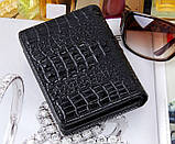 Жіночий гаманець Alligator Black, фото 2