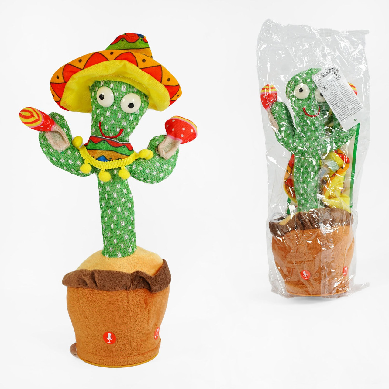 Музичний танцюючий кактус повторюшка M 49115, фото 1