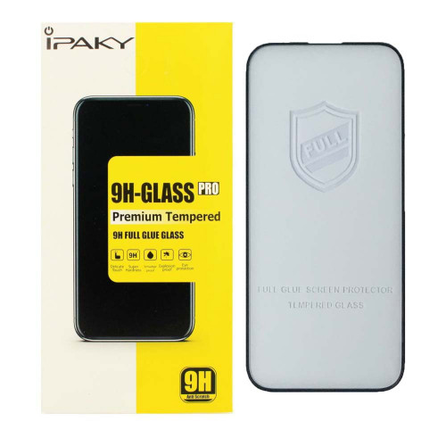 Захисне скло для телефона iPhone 15 Pro Max чорне iPaky, фото 1
