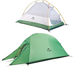 Легкий тримісний намет Naturehike Cloud Up 3 Updated NH18T030-T (Green), фото 2