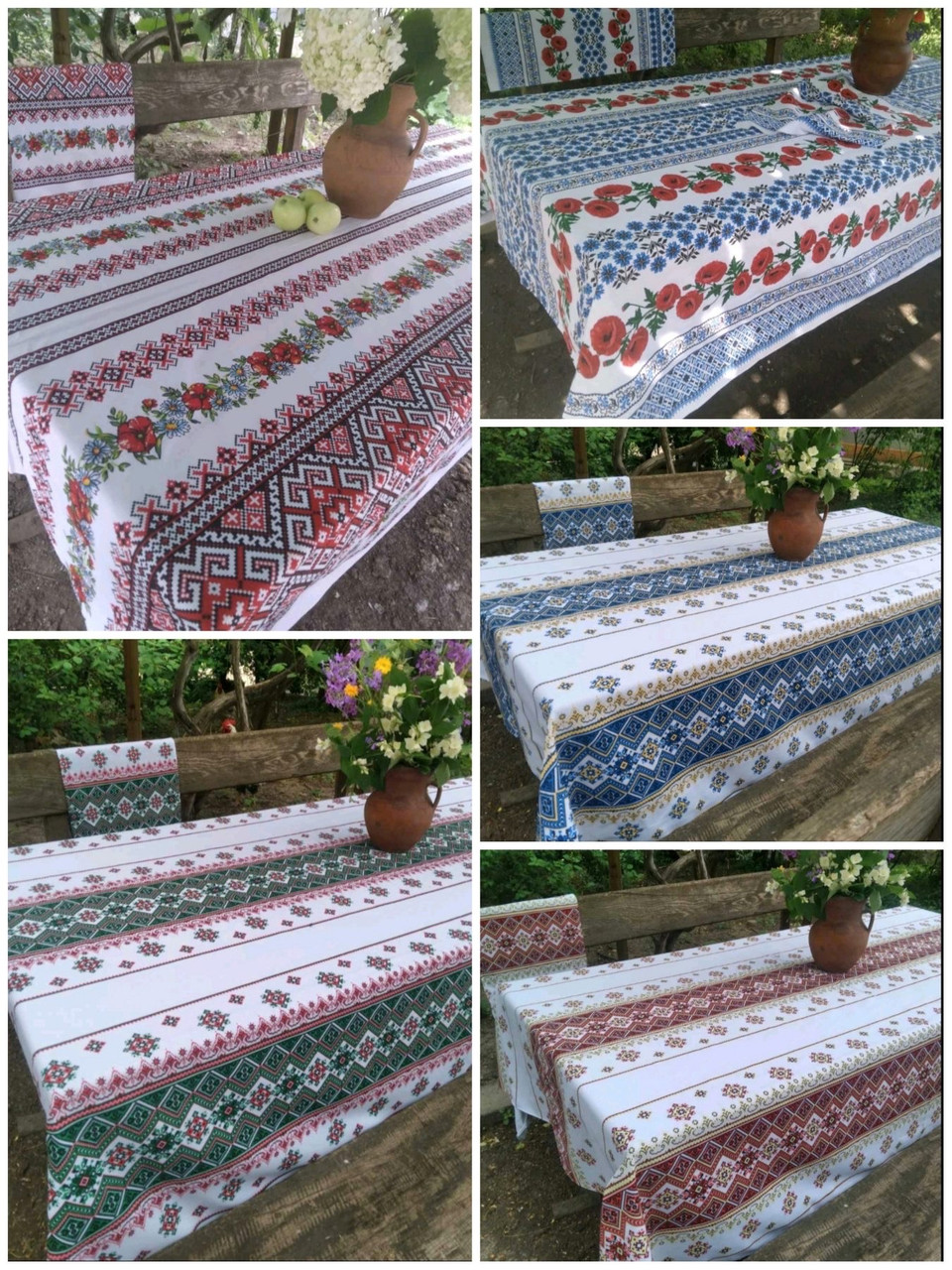 Скатертина лляна на розкладний стіл 220х150, фото 1