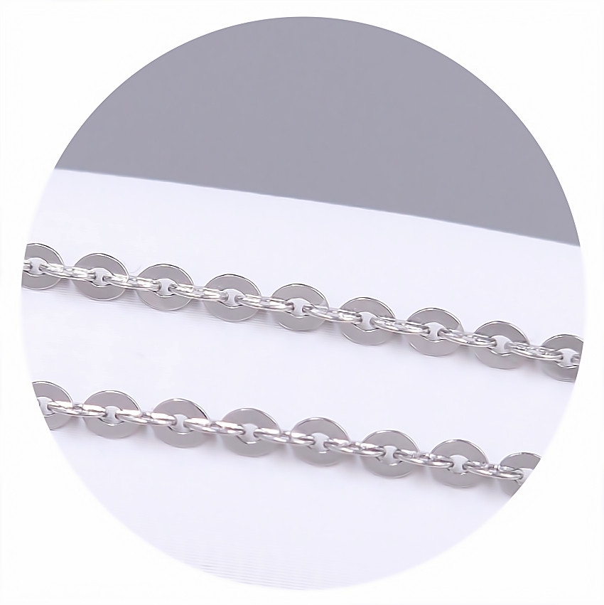 Ланцюжок Stainless Steel. Сталь. Родій. Довжина: 55 см. Ширина: 3 мм.