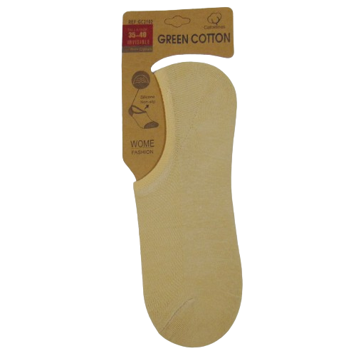 Сліди із силіконом Green Cotton 35-40 бежеві 2102-1, фото 1
