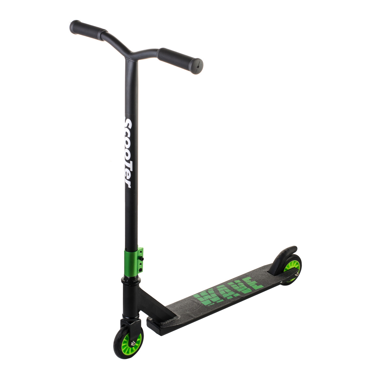 Трюковий самокат Scooter Wave, колеса 100 мм PU, 6+, зелений — доставка по Україні, фото 1