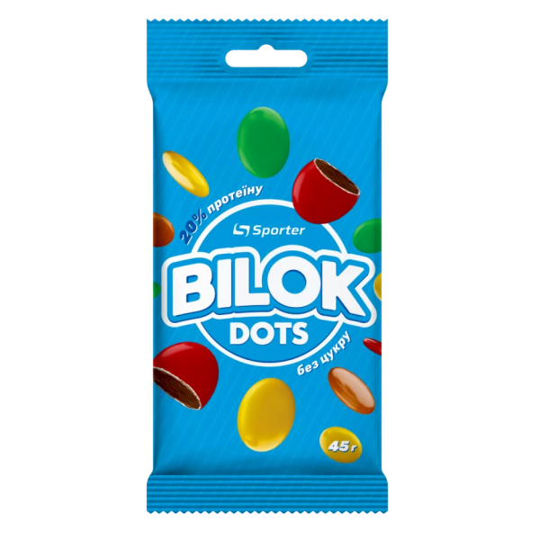 Протеїнові драже без цукру Sporter Bilok Dots 45 грам, фото 1