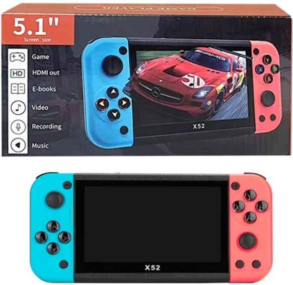 Портативна ретро консоль приставка PSP X52 5.1" USB HDMI, фото 1
