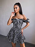 Коротке квіткове плаття з корсетним верхом і бретелями з рюшами (р. S, M) 66035751Е, фото 4