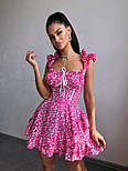 Коротке квіткове плаття з корсетним верхом і бретелями з рюшами (р. S, M) 66035751Е, фото 5