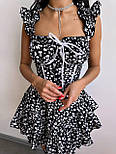 Коротке квіткове плаття з корсетним верхом і бретелями з рюшами (р. S, M) 66035751Е, фото 6