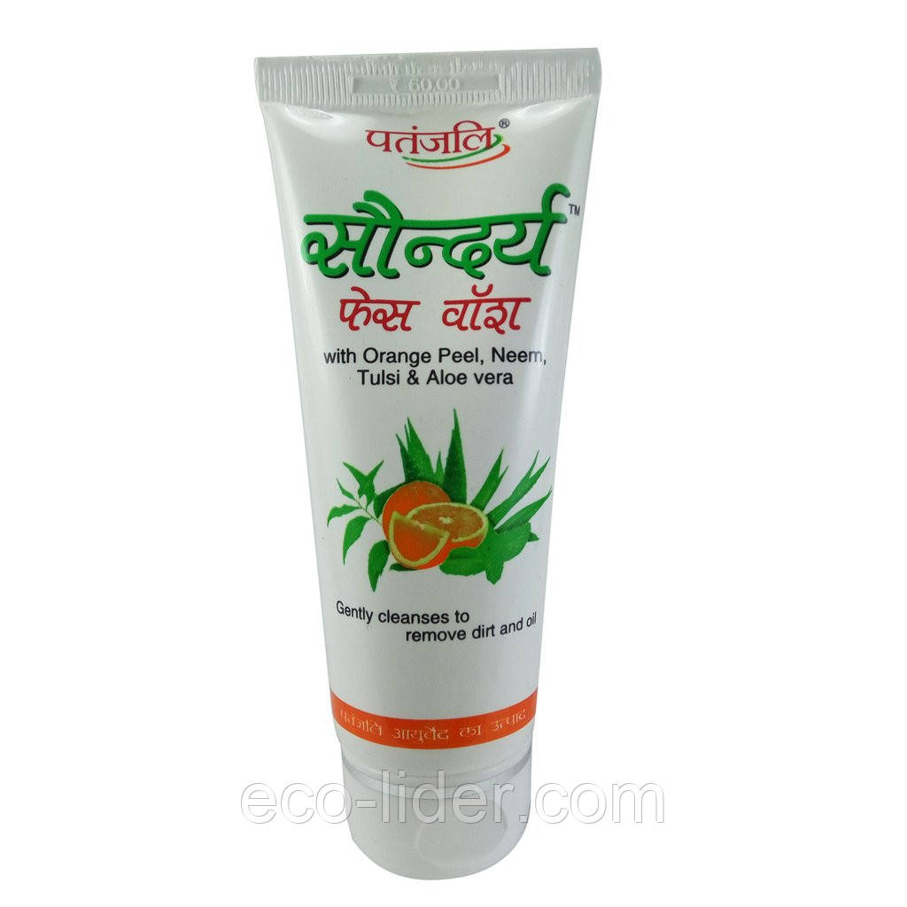 Засіб для очищення шкіри обличчя Patanjali Saundarya Face Wash, 60 р., фото 1