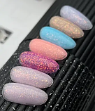 SAGA Builder Gel Magic №08 темно-рожевий з різнокольоровою поталлю, 15 мл, фото 3