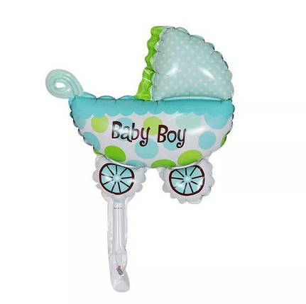 Фольгована кулька коляска BABY BOY 28х26см (10"), фото 1
