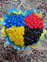 Букет з атласних стрічок