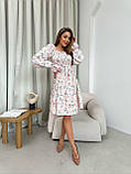 Ніжна жіноча сукня міді з гумкою по грудях Тканина софт Розмір 42-44, 46-48, 50-52, фото 6