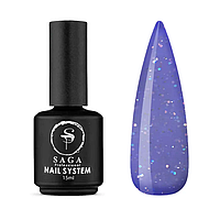 SAGA Liquid Gel №28 бузково-блакитний з блискітками, світловідбиваючий, 15 мл