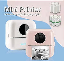 Термопринтер з набором паперу/міні принтер для студентів/ мобільних мініпринтер/portable mini printer