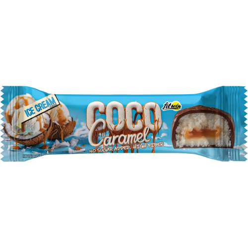 Протеїновий батончик FitWin Coco Caramel - 20x40g Ice Cream, фото 1