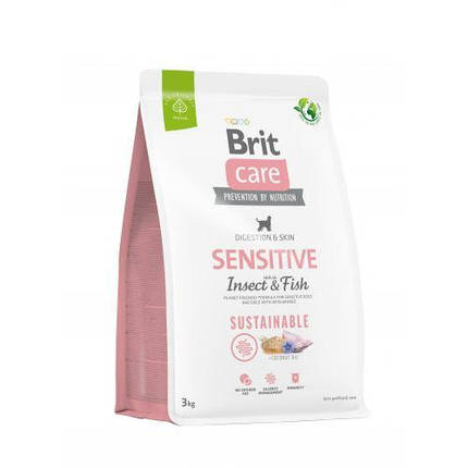Brit care Dog Insect Fish Сухий корм для дорослих собак усіх порід, комахи та риба 3кг, фото 1
