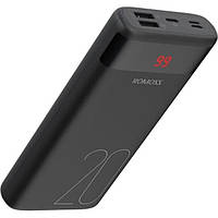 Зовнішній акумулятор (Power Bank) Romoss Ares 20 (PAS20-102-2135H) 20000 mAh Black (Li-Pol, Output: 1xUSB, 1xType-C, 1xLightning,