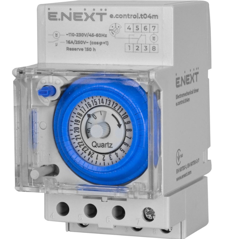Реле часу електромеханічне e.control.t04m