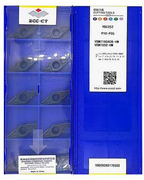 VBMT160408-HM YBC252 ZCC.CT (Сталь) Твердосплавна пластина, фото 2