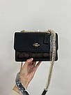 Жіноча сумка Коуч чорна Coach Black Mini Klare Crossbody in Signature, фото 5