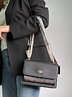Жіноча сумка Коуч чорна Coach Black Mini Klare Crossbody in Signature, фото 8
