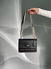 Жіноча сумка Коуч чорна Coach Black Mini Klare Crossbody in Signature, фото 9